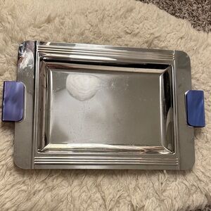 Jean Couzon Acier Inox 10/18 France Stainless Steel Serving Tray 17”x11”